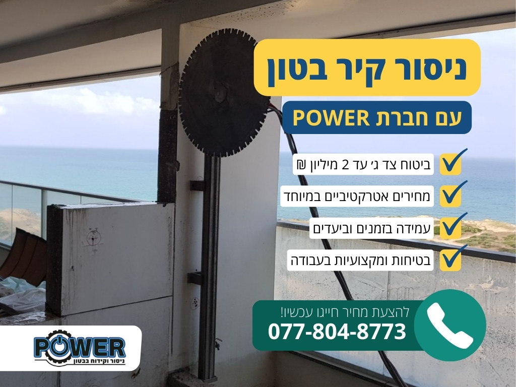 ניסור קיר בטון