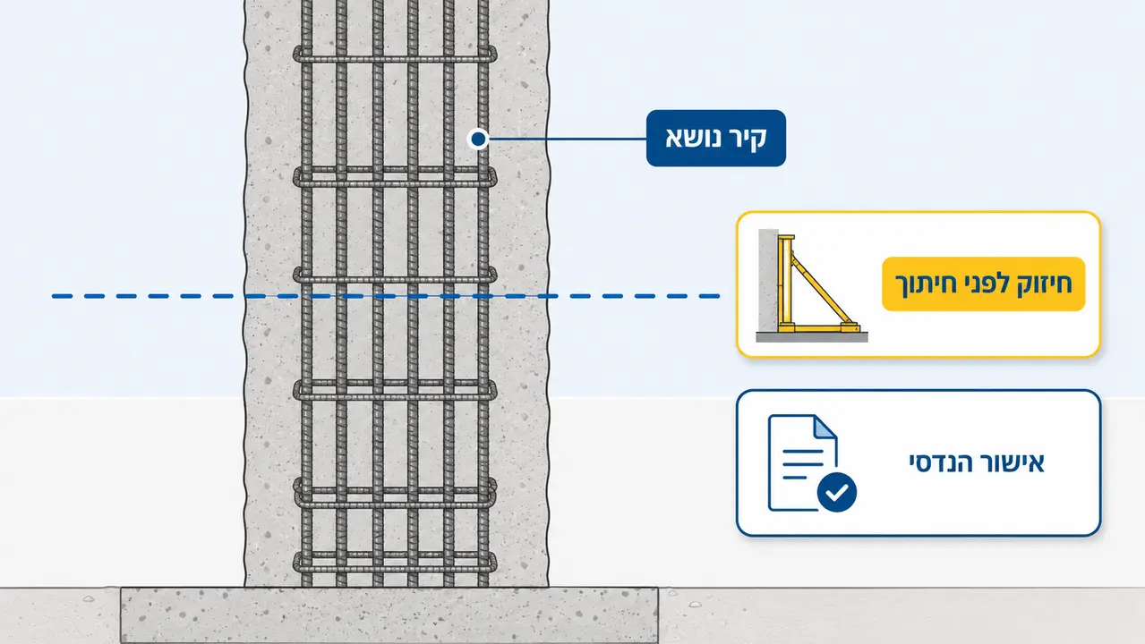 איך יודעים אם מותר לנסר בקיר קונסטרוקטיבי ומה האחריות של הקבלן המבצע?