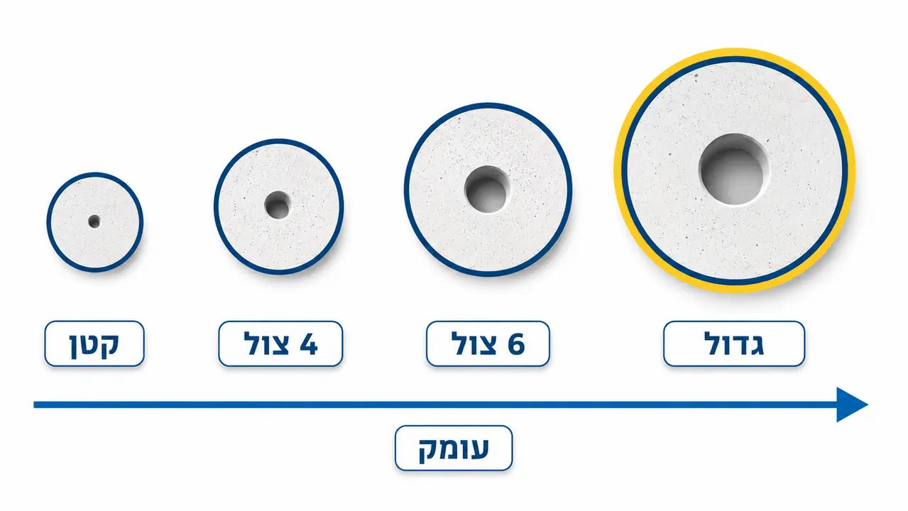 כמה עולה קידוח בטון לפי קוטר ועומק?