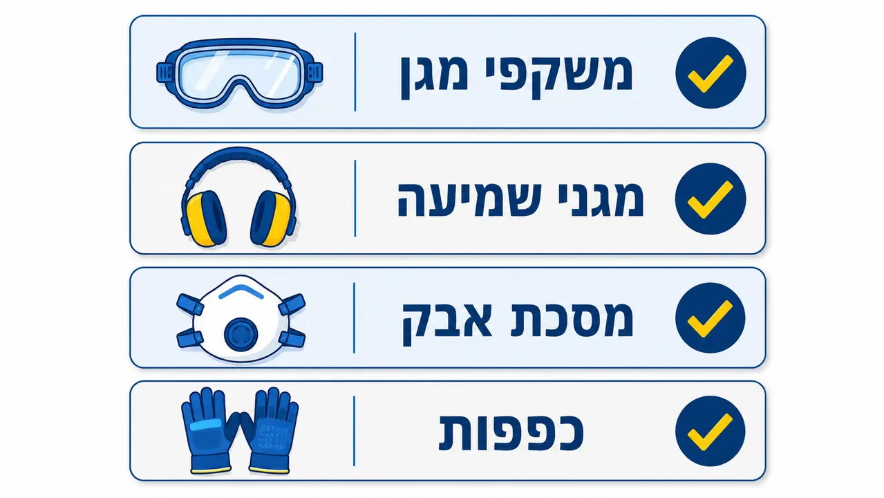 איזה ציוד בטיחות באמת חובה בעבודה כזו?